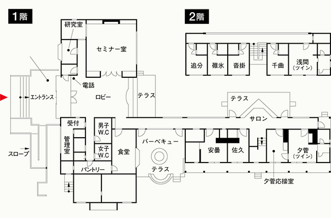国際高等セミナーハウス配置図