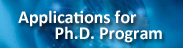 Applications forPh.D. Program